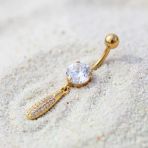 Altın Kaplama Zirkon Taşlı Piercing Prc-123