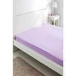 Altın Karma Jersey Penye Pamuklu 100 x 200 cm Tek Kişilik Lastikli Çarşaf Lila - 100 x 200 cm