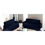 Altın Kelebek Bürümcük Koltuk Örtüsü Maxi Çekyat (3+3)-Siyah - 180 x 230 cm