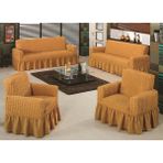Altın Kelebek Bürümcük Koltuk Örtüsü Maxi Takım 3+3+1+1 - K.hardal - 180 x 220 cm - Koyu Hardal