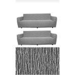 Altın Kelebek Jakarlı Streç Kaplama Maxi Çekyat Koltuk Örtüsü (3+3)-Gri Yeni - 180 x 230 cm
