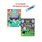 Altın Kitaplar 555 Eğlenceli Çıkartma - Futbol ve 555 Eğlenceli Çıkartma - Kediler ve Köpekler, 2 Kitap Set