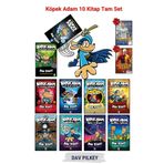 Altın Kitaplar Köpek Adam Tüm Seri (10 Kitap Set), Çocuk Çizgi Roman Kitapları + Futbolcu Kitap Hediyeli!
