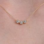 Altın Kolye - Tria Pırlanta Montürü Altın Kolye-Pırlanta Altın Kolye-Hediye Altın Kolye