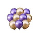 Altın-mor Krom Balon 10 Adet