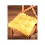 Altın Pamuk Gold Pofidik Sarı Özel Dikişli Bağcıklı 40x40 cm Sandalye Minderi