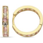 Altın Pembe Taşlı Çocuk Küpe 2,07 Gram