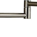 Altın Pirinç Tencere Dolum Musluğu Mutfak Musluğu Tek Soğuk Tek Delikli Musluk Döndürülebilir Katlanır Musluk Krom Lavabo Musluğu Duvara Monte(Brushed Nickel C)