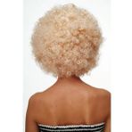 Altın Renk Kıvırcık Afro Bonus Peruk Saç Parti Peruğu Platin Gold