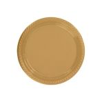 Altın Renk Plastik Tabak 22 Cm 25 Li