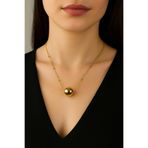 Altın Renk Top Zincir Kadın Küre Uçlu Minimal Zincir Çelik Kolye 1760629540-2772