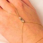 Altın Şahmeran - 14 Ayar Altın Prenses Kesim Mistik Topaz Taşlı Şahmeran