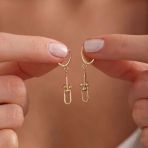 Altın Sallantılı Küpe Tfny 3.0 cm