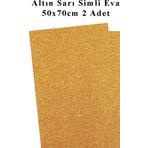 Altin Sari Gold Simli Eva 50X70 Cm 2 Adet Simli Eva Sungeri Okul Kres Anasinifi Elisi Etkinlikleri