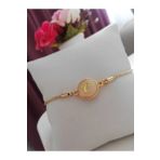 Altın Sedef Ayarlanabilir Kadın Gold Asansörlü C Harf Bileklik