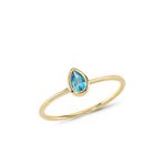 Altın Sepeti Aquamarine Renkli Taşlı Yüzük