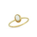 Altın Sepeti Oval Opal Yüzük