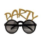 Altın Simli Party Yazılı Parti Gözlüğü Show 15X7 Cm