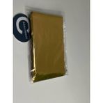 Altın Tek Renk 12x17 CM (Kapak payı dahil ölçü) Hediye Paketi Metalize Poşet Bantlı - 1 Paket (100 Adet) (Altın)