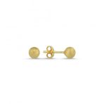 Altın Top Küpe Simli 14k Gold 5,0 Mm