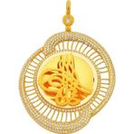 Altın Tuğralı Çerçeve Kolye 15,36 Gram