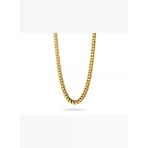 Altın Unisex 4 mm Hallow Gurmet Zincir Kolye