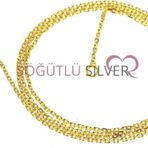 Altın Yaldızlı Kolye Zinciri (60 cm)
