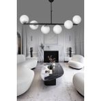 Altina 6'li Siyah Modern Lüks Avize - 1'li - Ahşap