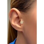 Altınaşkı Çiçek Altın Tragus Küpe