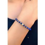 Altınaşkı Doğal Lapis Lazuli Taşlı Dorika Altın Bileklik