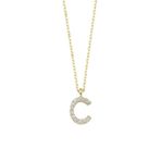 Altınbaş KLMK5023-24754 Altın C Harfi Kolye
