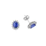 Altınbaş P319220 Pırlanta Safir Küpe