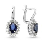 Altınbaş P344110 Pırlanta Safir Kadın Küpe
