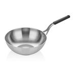 Altınbaşak 28 CM Silikonlu Sap Çelik Wok Tava