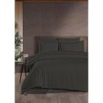 Altınbaşak 6 Parça Lüks Cotton, Pamuk Infınıty Poplin Çift Kişilik Nevresim Takımı - Koyu Gri - 200 x 220 cm
