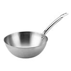 Altınbaşak Çelik Gümüş Saplı 28 cm Wok Tava