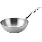 Altınbaşak Çelik Gümüş Saplı 30 cm Wok Tava