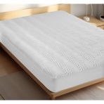 Altınbaşak Çift Kişilik 160*200CM Microfiber Kapitone Sıvı Geçirmez Lastikli/fitted Yatak Alezi - 160 x 200 cm - Beyaz
