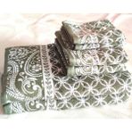 Altınbaşak Hediyelik, Çeyizlik , Ihraç Fazlası Özel Üretim Bukle Cotton Banyo-Mutfak Havlu Seti (6'lı Set) - Yeşil - 70 x 140 cm