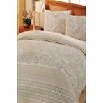 Altınbaşak Home Collection Pamuklu Ranforce Çift Kişilik Çeyizlik 200x220 cm Krem Nevresim Takımı