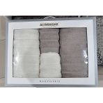 Altınbaşak Monna Banyo Seti / Hamam Seti 4 Parça Ivory/Core Krem/Bej