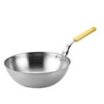 Altınbaşak Sarı Saplı 26 cm Çelik Wok Tava
