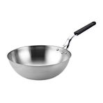 Altınbaşak Siyah Saplı 28 cm Çelik Wok Tava