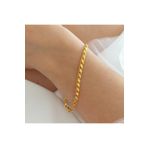 Altınbeyi ALTINBEYI 22 Ayar Altın Arpa Pullu Zincir Bileklik (4mm Kalınlık) 19 Cm 4.75 Gr.