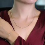 ALTINBEYI Tek Sıralı Dorika Set 14 Ayar Altın 4.30 Gram