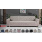 Altınkoza Maksi Stil Strech Koltuk Örtüsü (3+3+1+1) - Likralı - Lastikli - Oturma Grubu - 235 x 300 cm - Taş