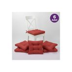 ALTINPAMUK 6'lı Gold Kiremit Pofidik Sandalye Minderi Özel Dikişli 40x40cm