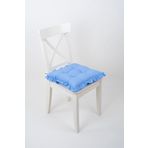 ALTINPAMUK Fancy Fırfırlı Pofidik Mavi Sandalye Minderi Bağcıklı 42x42cm