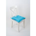 ALTINPAMUK Fancy Fırfırlı Pofidik Turkuaz Sandalye Minderi Bağcıklı 42x42cm