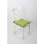 ALTINPAMUK Fancy Fırfırlı Pofidik Yeşil Sandalye Minderi Bağcıklı 42x42cm